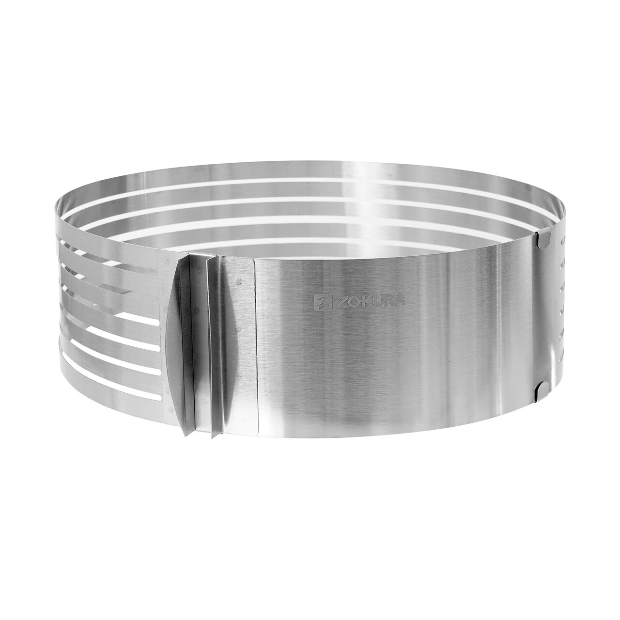 Inel feliator reglabil pentru blat tort, inox, 15/20x8,5cm - Zokura - imagine 5